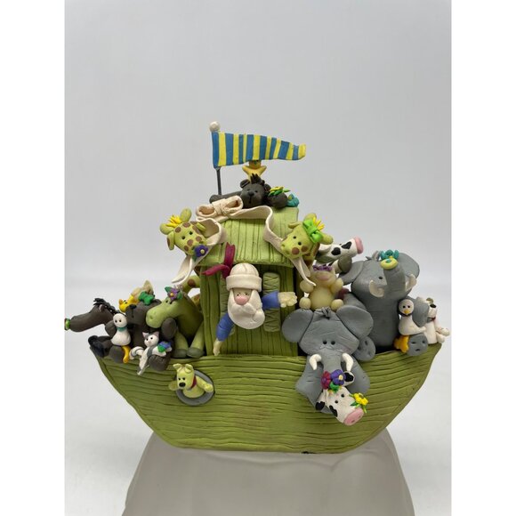 1999 Elayne Watrus Noah’s Ark Clay Sculpture Original Box - Picture 2 of 15